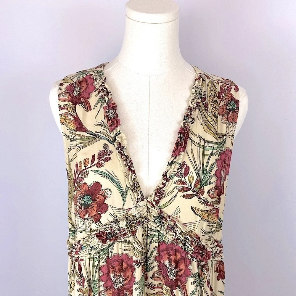 Free People Haze Tank Top with Hummingbirds size small